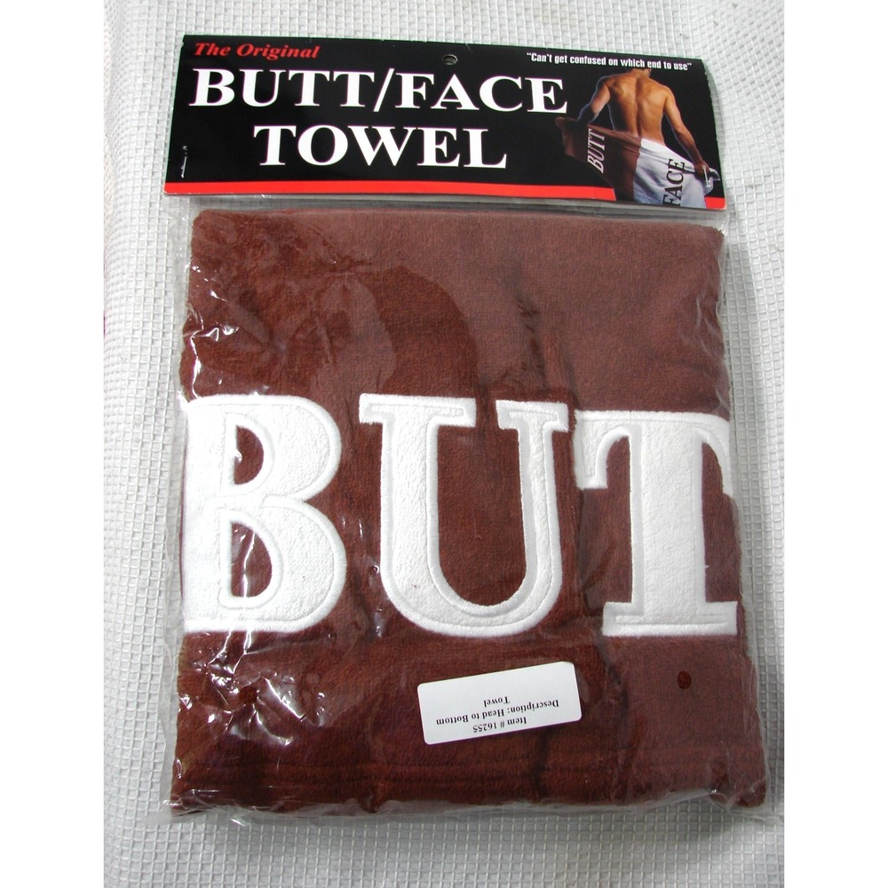 The Original Butt Face Bath Towel 44" x 25 New Gag Gift Prank Westminster